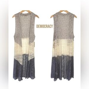 502. Democracy Heather Gray Knit Duster